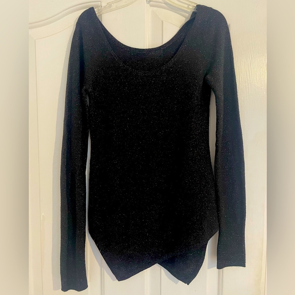 Women’s Express black shimmer long sleeve top size xsmall